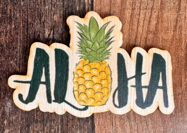 *NEU* Bambus Sticker " Aloha Ananas "